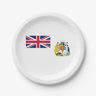 British Antarctic Territory Flag Paper Plate