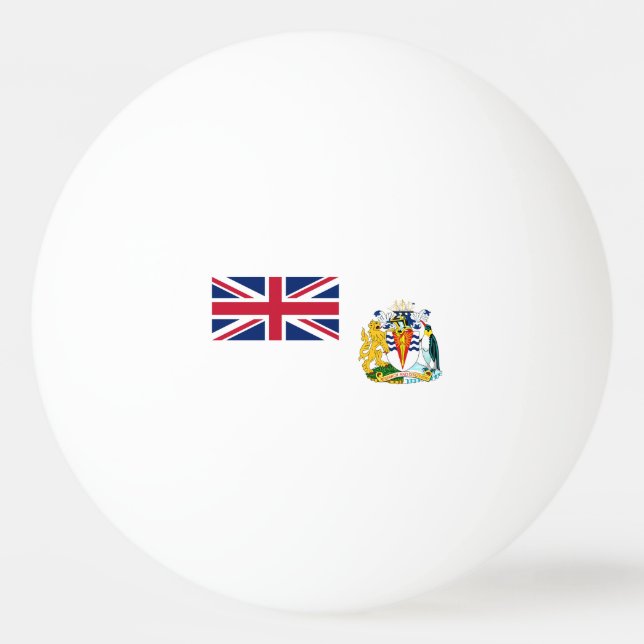 British Antarctic Territory Flag Ping Pong Ball (Back)