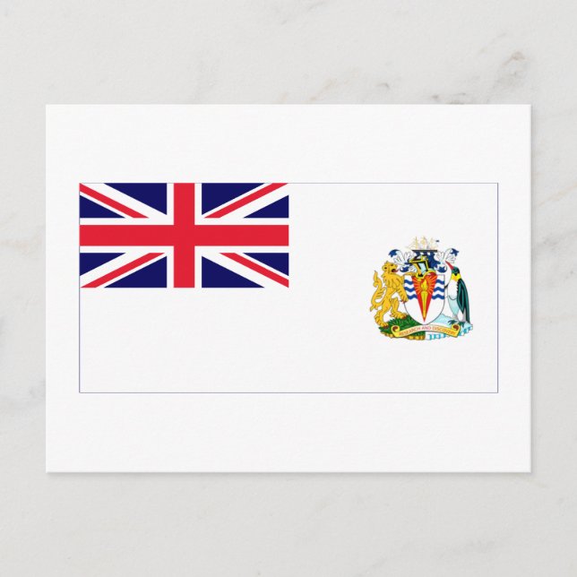 British Antarctic Territory Flag Postcard (Front)
