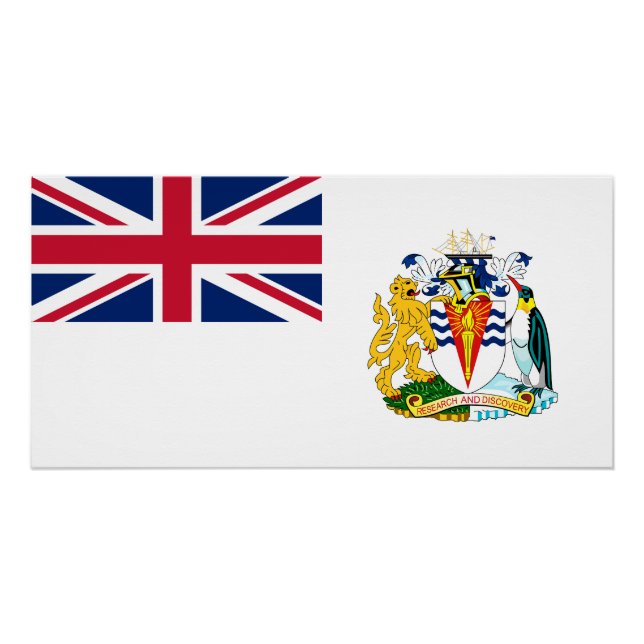 British Antarctic Territory Flag Poster (Front)