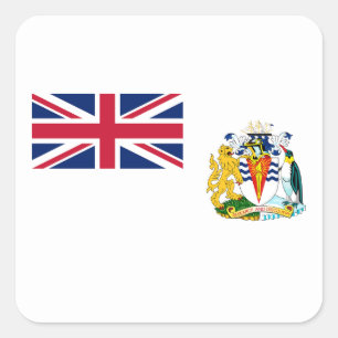 British Antarctic Territory Flag Square Sticker