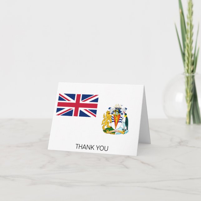 British Antarctic Territory Flag Thank You Card (Front)