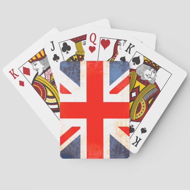British antiqued flag playing cards (Back)