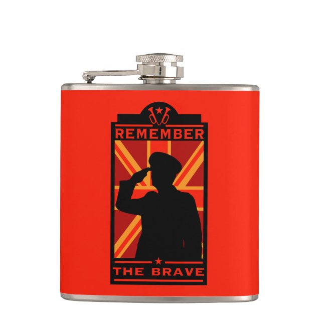 British Armed Forces Day Hip Flask (Front)
