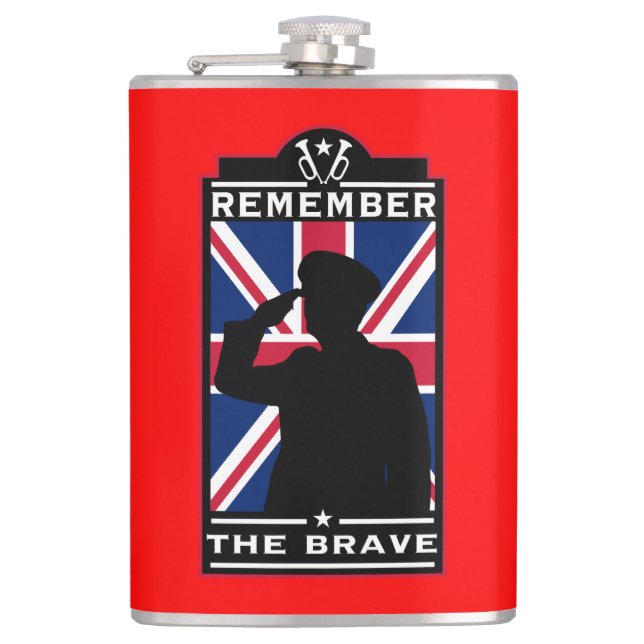 British Armed Forces Day Hip Flask (Front)
