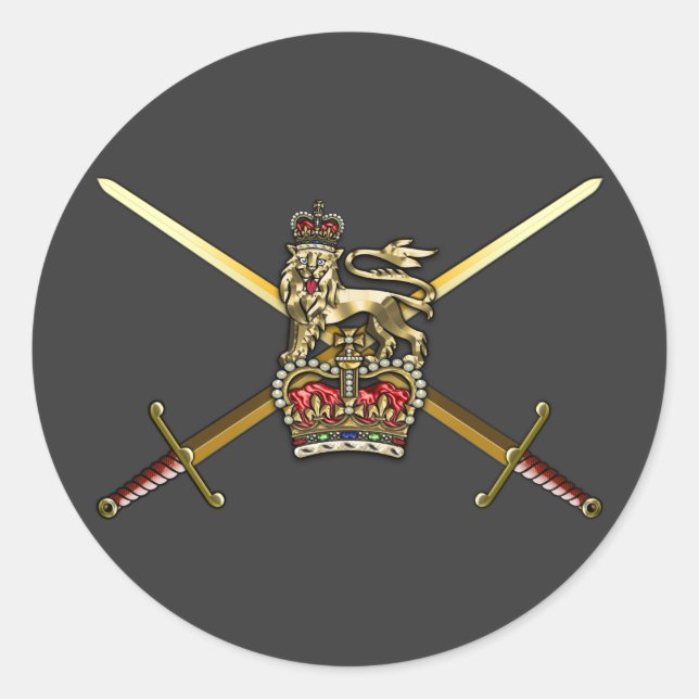 British Army Classic Round Sticker (Front)