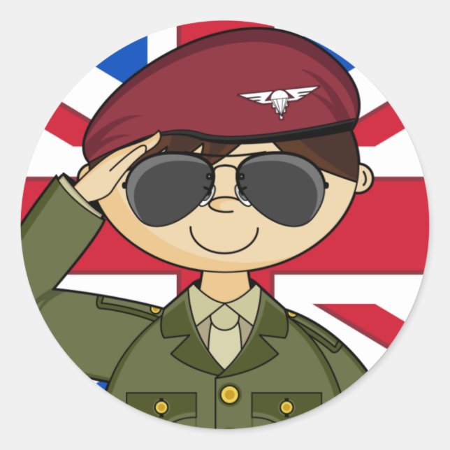 British Army Officer Sticker (Front)
