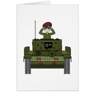 British Army Soldier in Tank Card