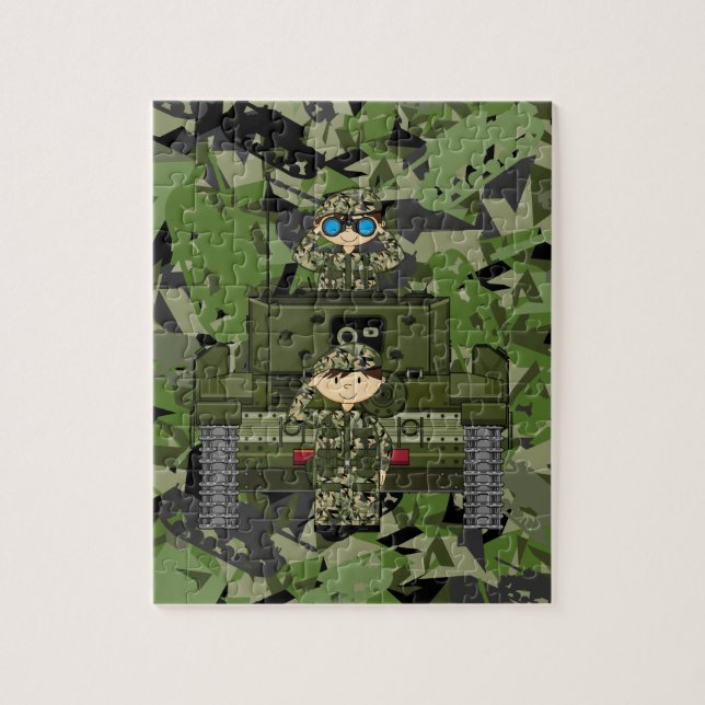 British Army Soldiers and Tank Jigsaw Puzzle (Vertical)