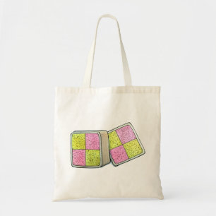 British Battenberg Marzipan Sponge Cake Bakery Tote Bag
