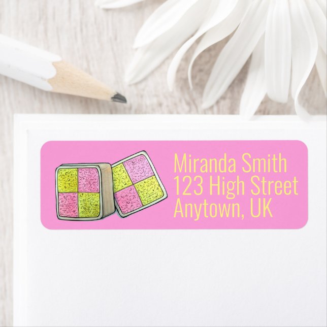 British Battenberg Marzipan Sponge Cake UK Food (Insitu)