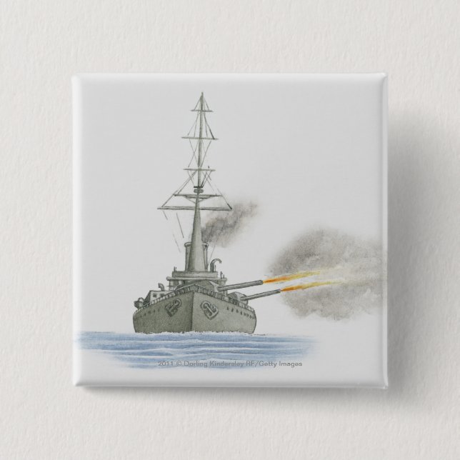 British battle cruiser 15 cm square badge (Front)