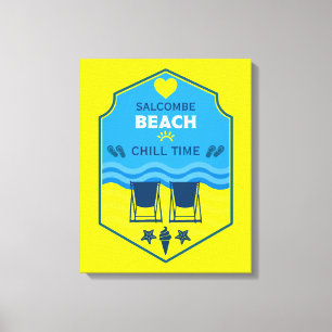 British Beach-Themed Gift Canvas Print