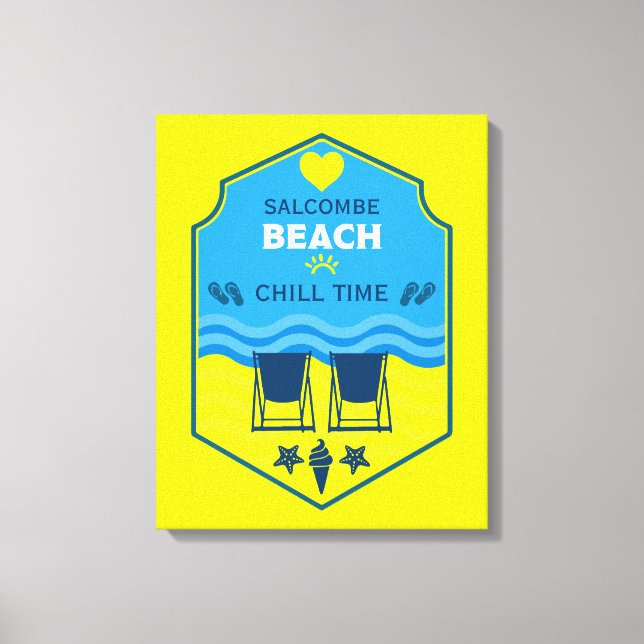 British Beach-Themed Gift  Canvas Print (Front)