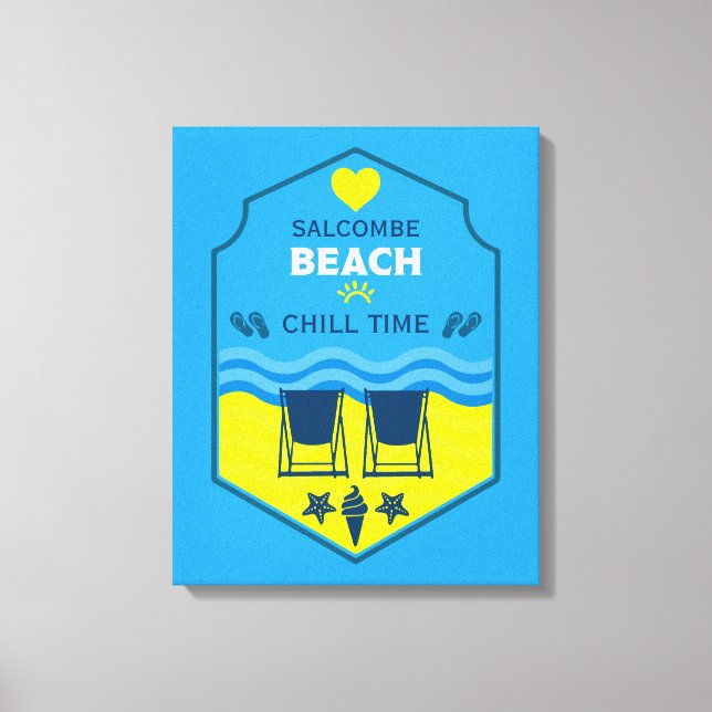 British Beach-Themed Gift  Canvas Print (Front)