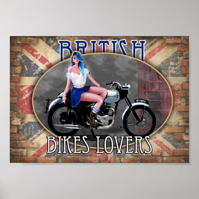 british bike lovers poster (Front)