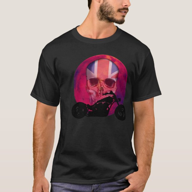 British Biker Skull T-Shirt (Front)