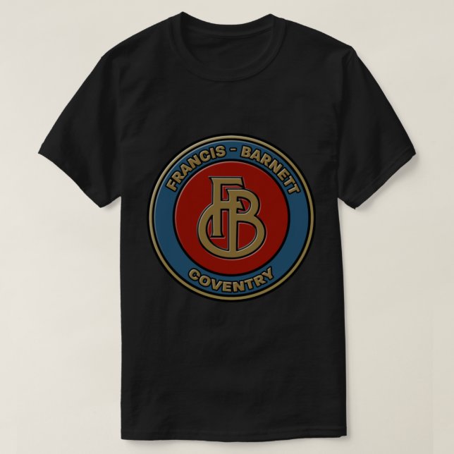 British Bikes Francis Barnett Motorcycle Logo T-Shirt (Design Front)