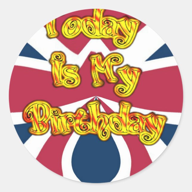 British Birthday Gifts Art Print Classic Round Sticker (Front)