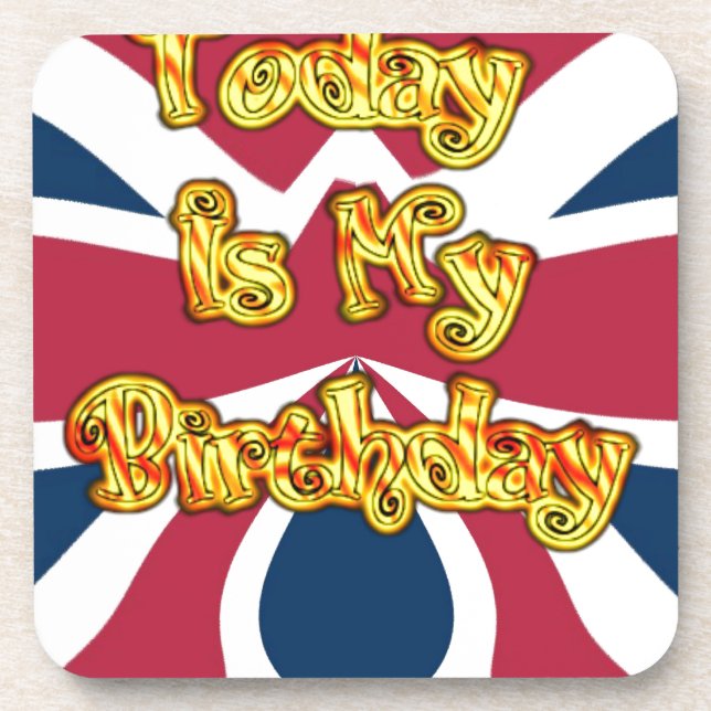 British Birthday Gifts Art Print Coaster (Front)