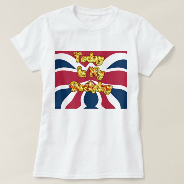 British Birthday Gifts Art Print T-Shirt (Design Front)