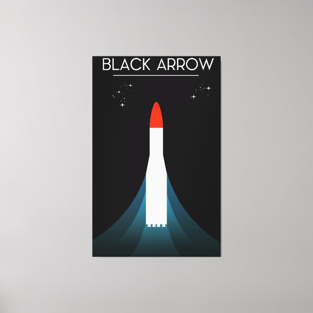 British Black Arrow Rocket Space Art Canvas Print (Front)