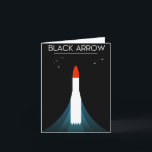 British Black Arrow Rocket Space Art Holiday Card<br><div class="desc">The United Kingdom's Vintage Black Arrow Rocket Space art poster in a vintage style.</div>