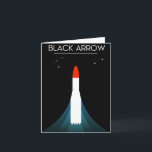British Black Arrow Rocket Space Art Holiday Card<br><div class="desc">The United Kingdom's Vintage Black Arrow Rocket Space art poster in a vintage style.</div>