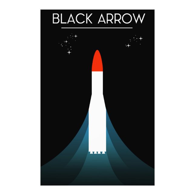 British Black Arrow Rocket Space Art Photo Print (Front)