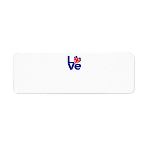 British Blue LOVE UK Flag Heart