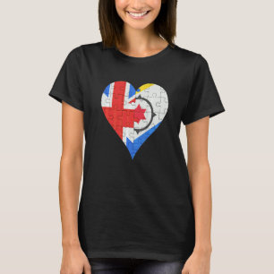 British Bonaire Dutch Flag Heart T-Shirt