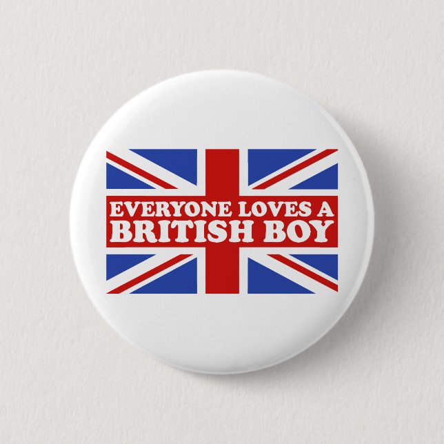 British Boy 6 Cm Round Badge (Front)