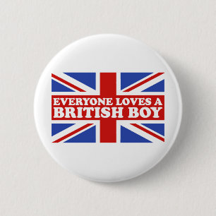 British Boy 6 Cm Round Badge
