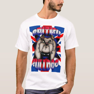British, British Bulldog T Shirt with union Jack
