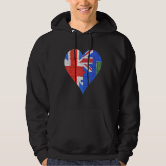 British British Virgin Islanders Flag Heart Hoodie