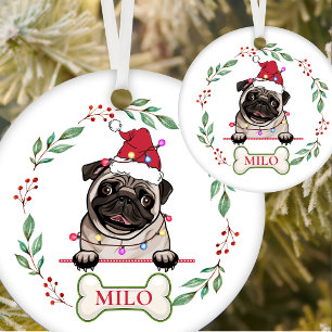 British Bull Dog Personalised Christmas Gift Ceramic Tree Decoration