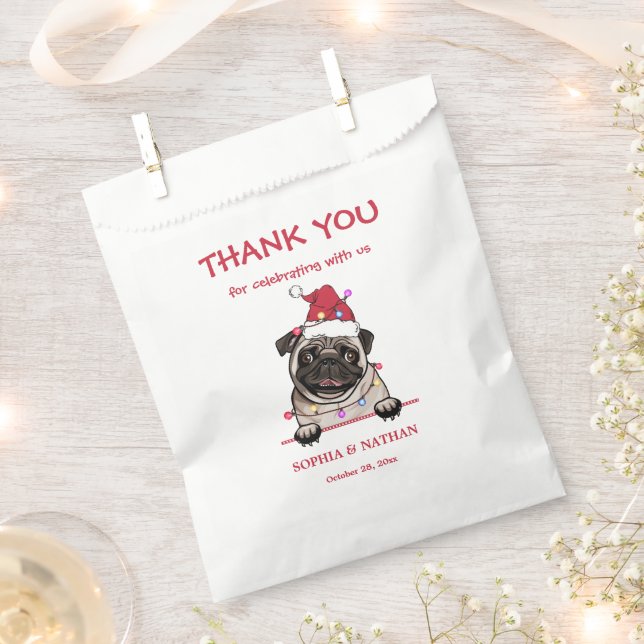 British Bull Dog Personalised Thank You Favour Bags (Clipped)