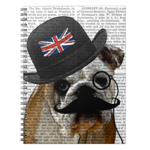British Bulldog and Bowler Hat Notebook