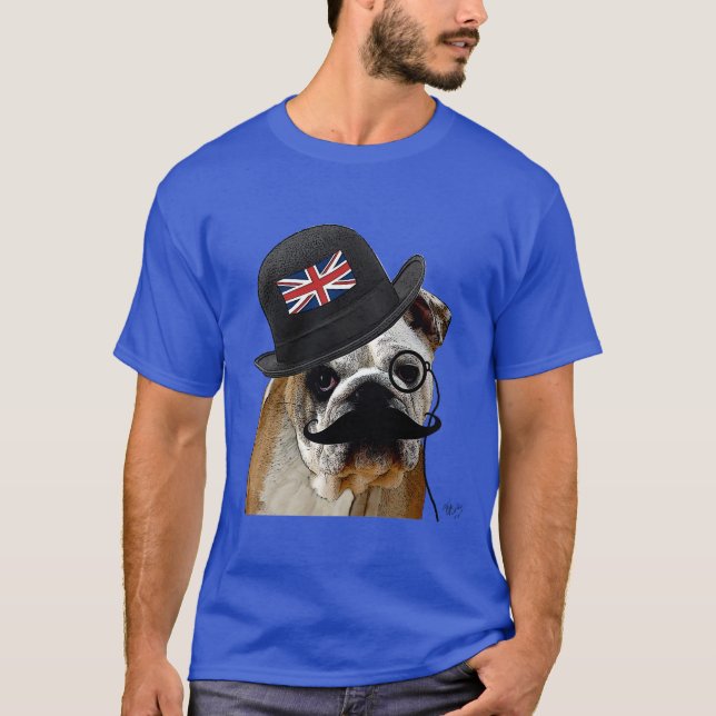 British Bulldog and Bowler Hat T-Shirt (Front)