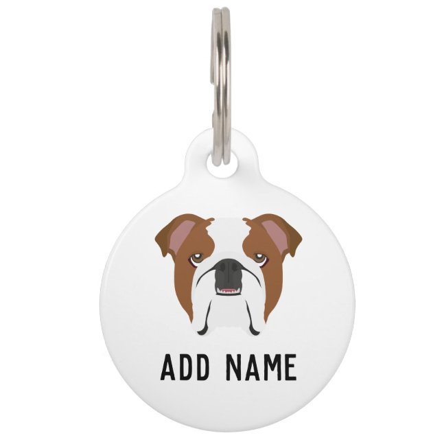 British Bulldog Dog Pet Tag (Front)