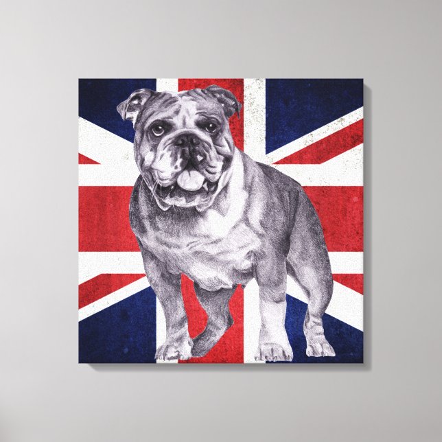 British Bulldog - English Bulldog Canvas Print (Front)