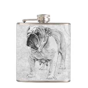 British Bulldog Hip Flask