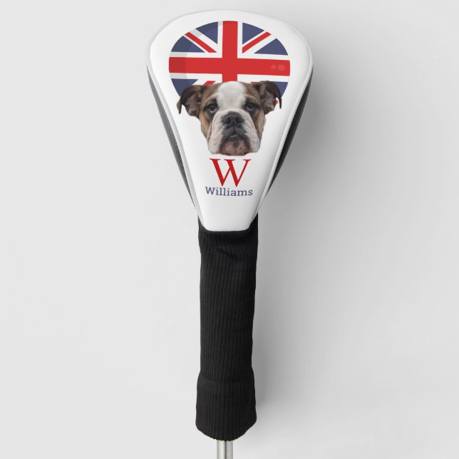 BRITISH BULLDOG Monogram  Golf Head Cover (Front)