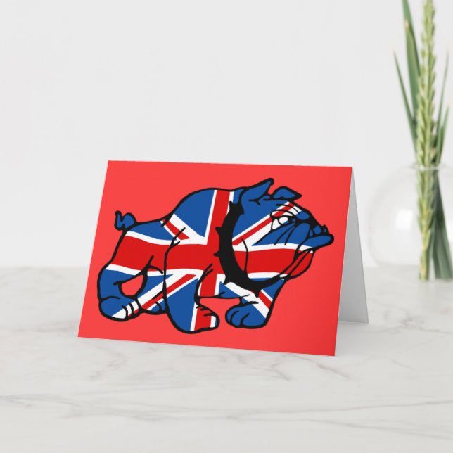 British Bulldog patriotic British Card (Front)