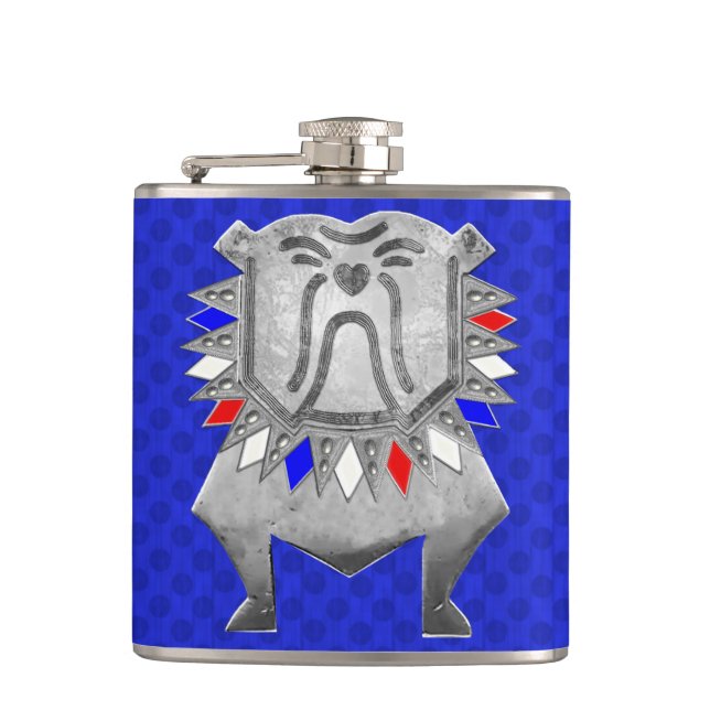 British Bulldog (Personalised) Pocket Flask (Front)