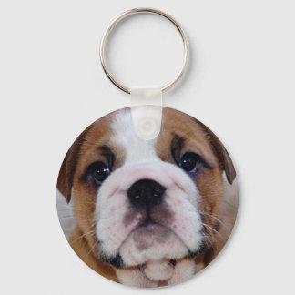 British Bulldog Puppy Keyring