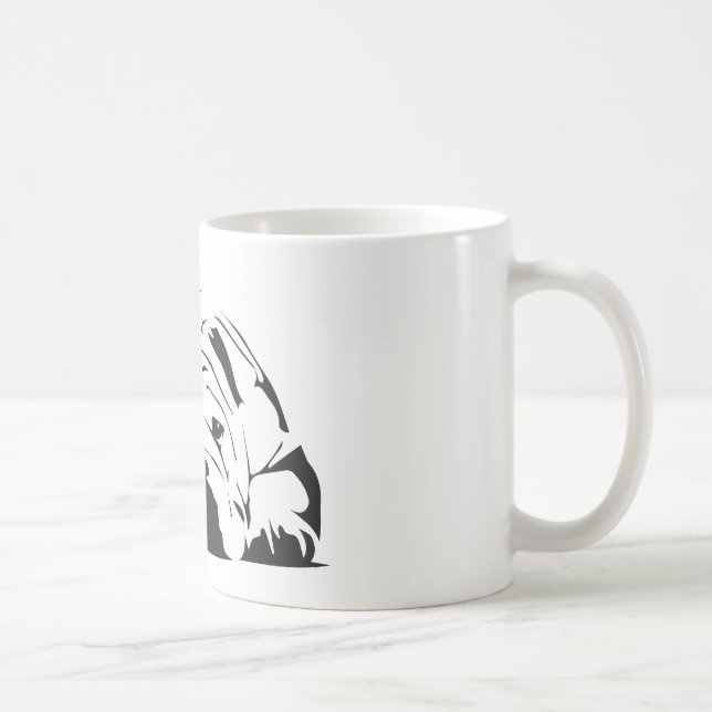 British Bulldog Stencil Coffee Mug (Right)