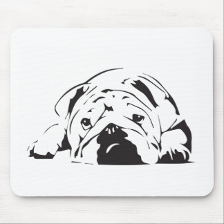 British Bulldog Stencil Mouse Mat