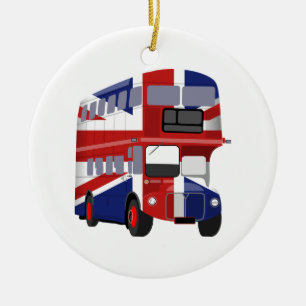 British Bus Ceramic Tree Decoration