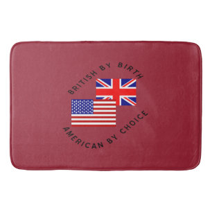 British By Birth American By Choice Bath Mat